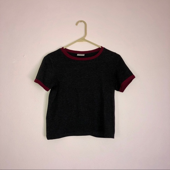 Dark Grey Cropped Tee From H.I.P SMALL - Picture 2 of 4